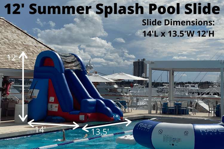 12' Summer Splash Pool Slide (14L 13.5W 12H) 12' Summer Splash Pool Slide (14L 13.5W 12H)