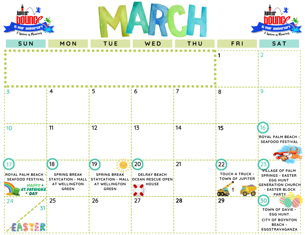 March Community Events, Wellington Events, Jupiter events, Boynton Community Event, Family-Friendly Event with JB, South Florida Events For the Family