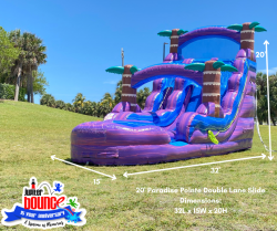 Paradise20Pointe20Dimensions 1714417240 20' Paradise Pointe Double Lane Slide