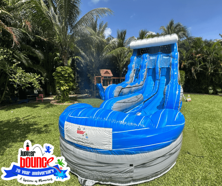 20' Blue Marlin Double Lane Slide 20' Blue Marlin Double Lane Slide