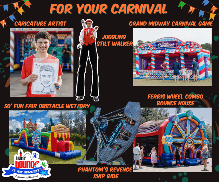 Themed Event, Country Clubs, Ibis, Ballenisles, Mirasol, Boca West, Moorings, Member Events, Carnival, Carnival Activities, Palm Beach County Country Clubs, Palm Beach Country Clubs, Stilt Walkers, Caricature Artist, Ferris Wheel, Fair Ride, Carnival Games, Jupiter, Palm Beach Gardens, Boca Raton, Vero Beach